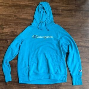 teal champion hoodie/sweatshirt youth XL